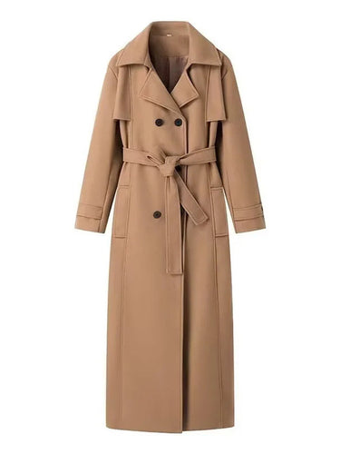 Damen Trenchcoat mit modischer Taillierung und doppelt geknöpfter Front Drune
