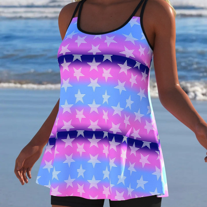 Damen Schwimmanzug mit modischem A-Linien-Schnitt und floralem Design Drune