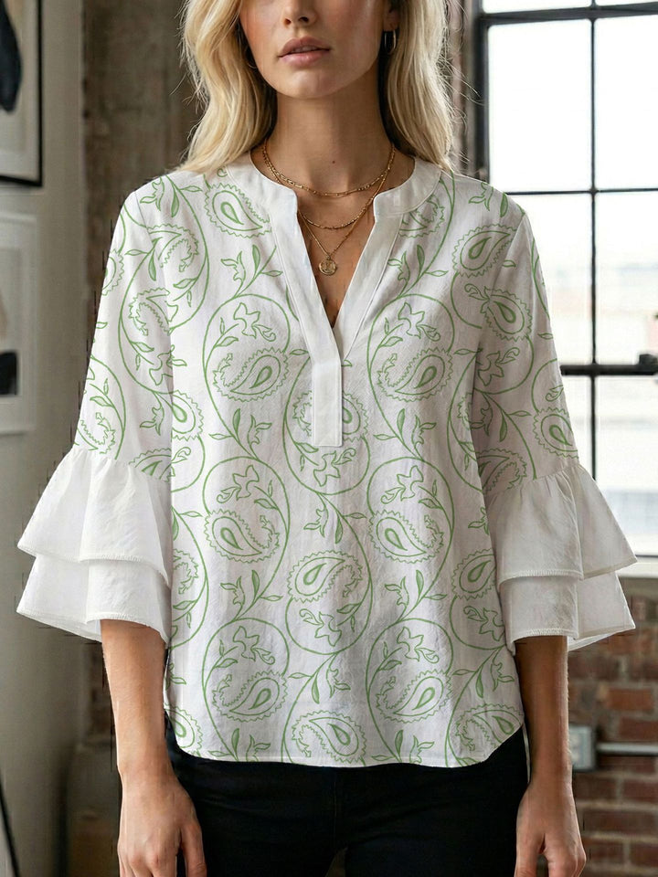Damen Bluse mit wunderschönen floralem Design Drune