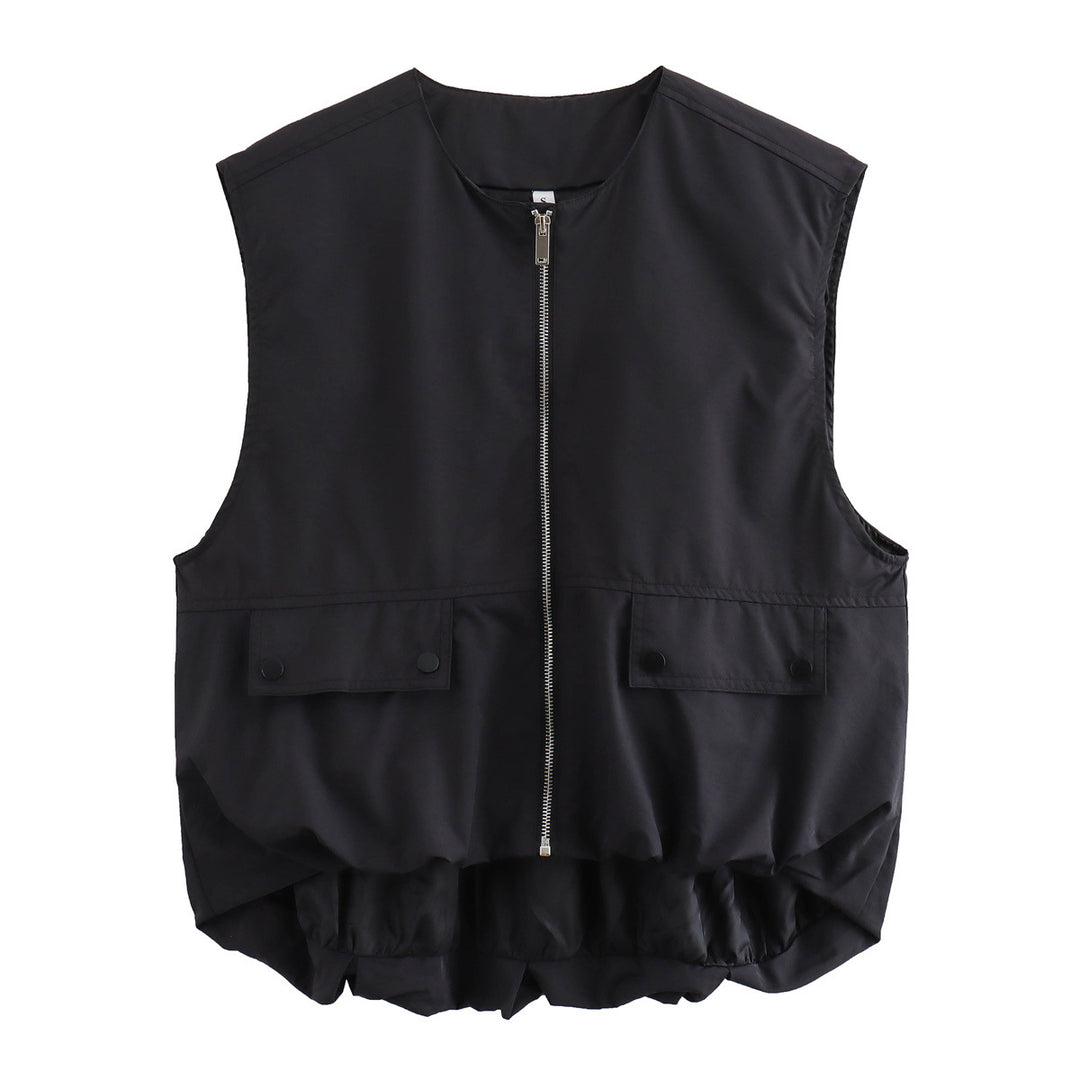 Damen Winterweste mit Taschen und elastischer Taille Drune