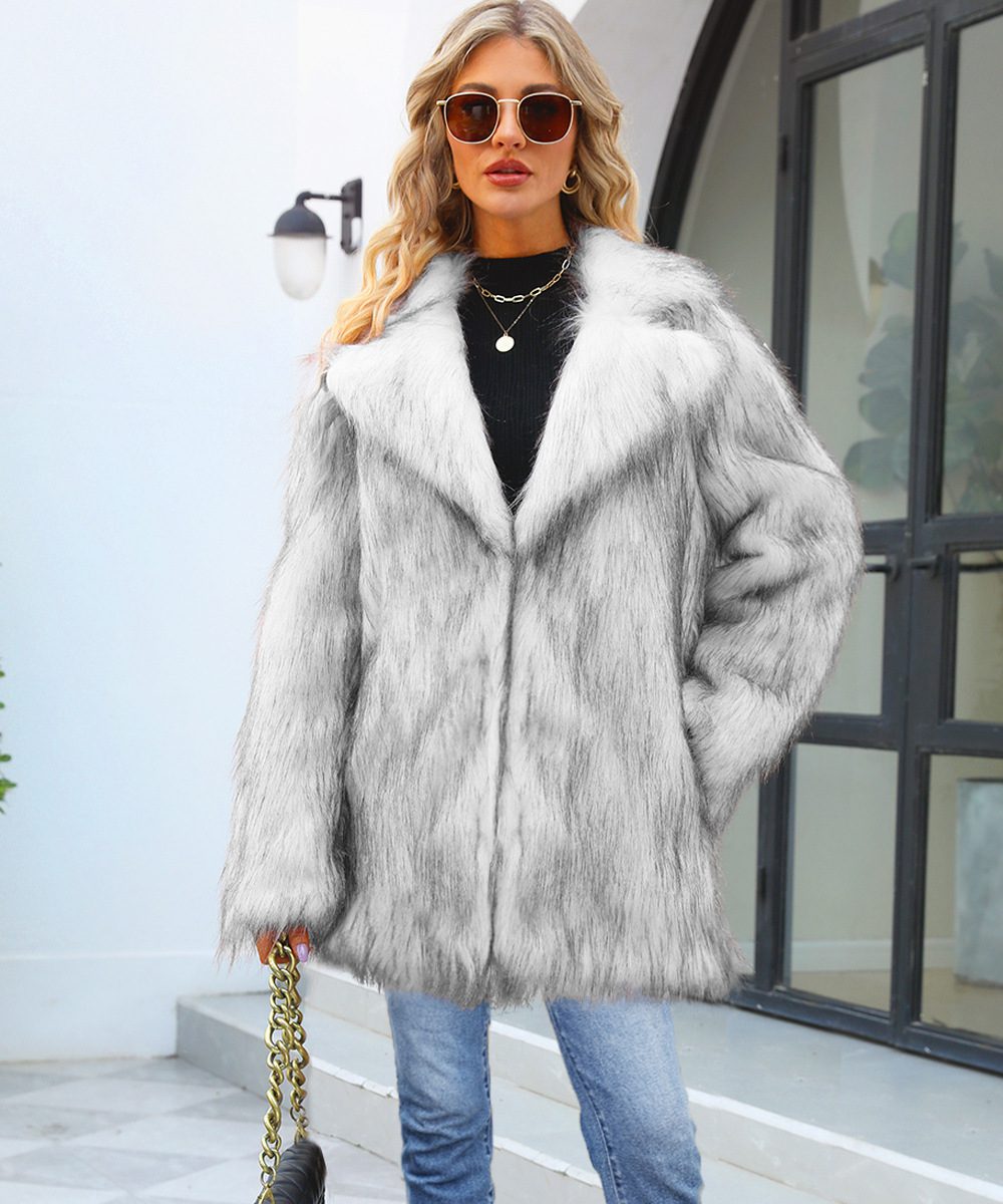 Drune | Kunstfellmantel - Luxuriöse Winterwärme - Weicher Polyester-Mix - Schicke Winteroberbekleidung