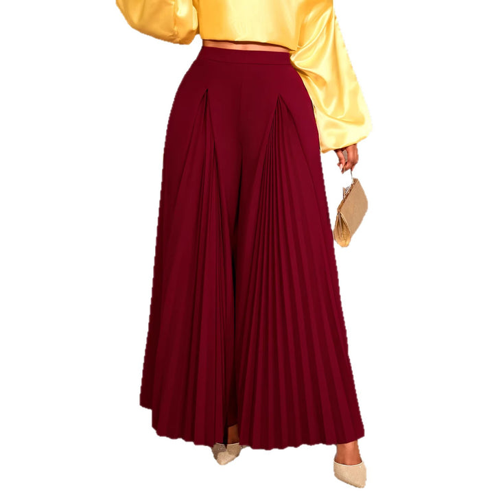 Damen Plisseehose mit hohem Bund und elegantem Faltenwurf Drune