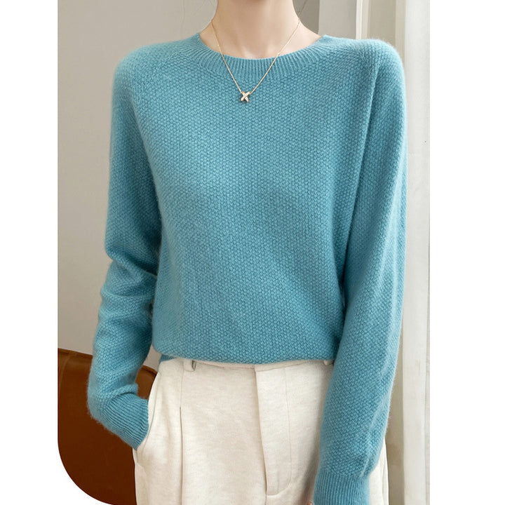 Damen Feinstrickpullover mit lockerer Passform und elegantem Rundhalsausschnitt Drune