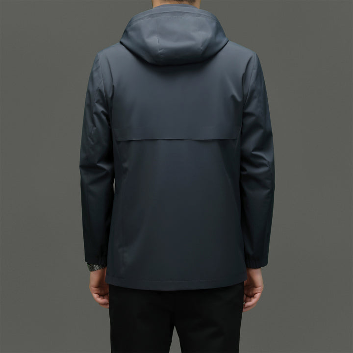 Herren leichte Freizeitjacke mit hohem Stehkragen und praktischen Taschen Drune