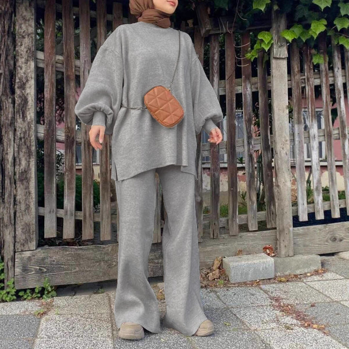 Damen Kombination aus weitem Oberteil und bequemen Hosen Drune