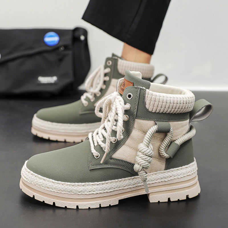 Damen modische und bequeme Winterstiefel mit hohem Kragen und rutschfester Sohle Drune