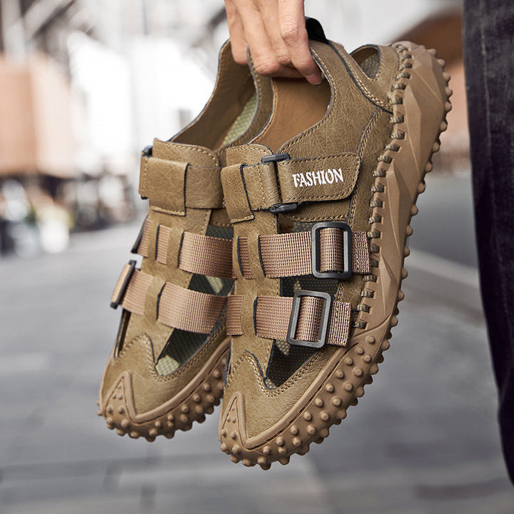 Herren Sportliche Freizeitsandalen mit verstellbaren Riemen und rutschfester Sohle Drune