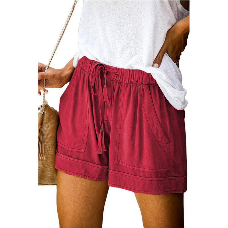 Damen Bequeme Sommer-Shorts mit elastischem Bund und praktischen Taschen Drune