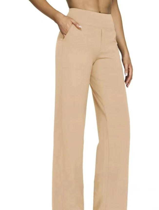 Damen Weit geschnittene Komfort-Hose mit elastischem Bund und praktischen Taschen Drune