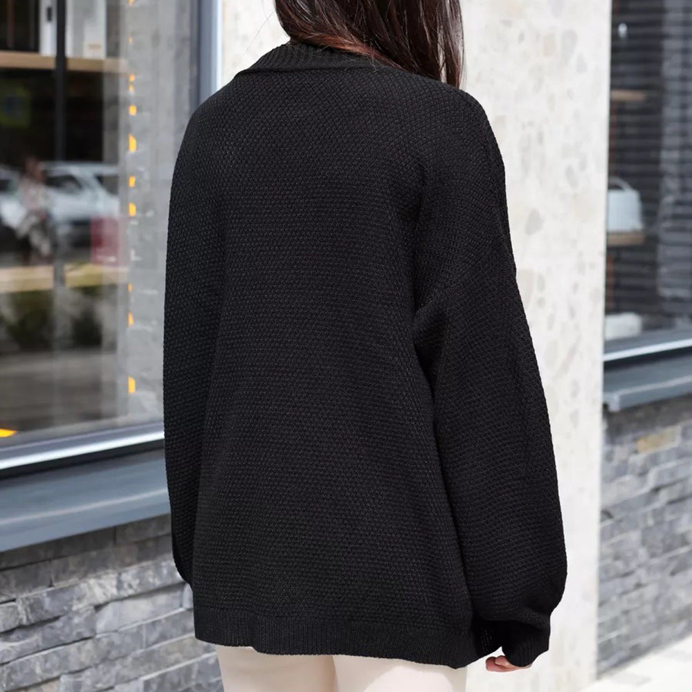 Damen Bouclé Cardigan mit lockerem Schnitt und weichem Material Drune