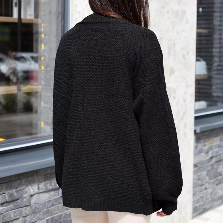 Damen Bouclé Cardigan mit lockerem Schnitt und weichem Material Drune
