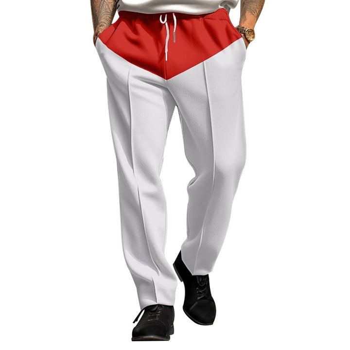 Herren Sportliche Jogginghose mit Kontrastdetails und verstellbarem Kordelzug Drune