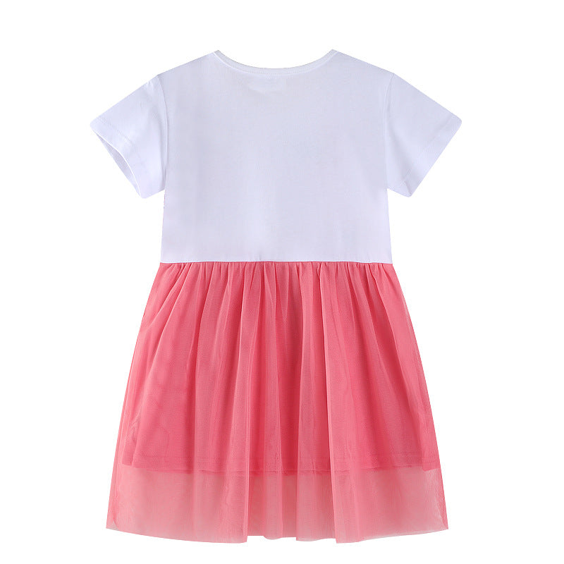 Mädchen Tüllkleid mit floralem Stickdesign Drune