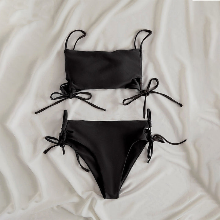 Damen Crop-Top mit verstellbaren Schleifen Drune
