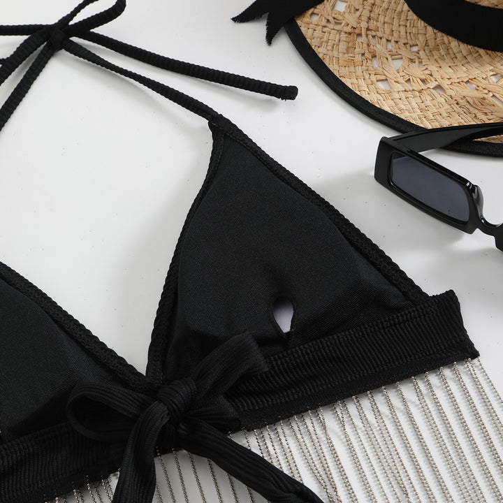 Damen Triangel-Bikini mit festlichem Fransen-Design Drune