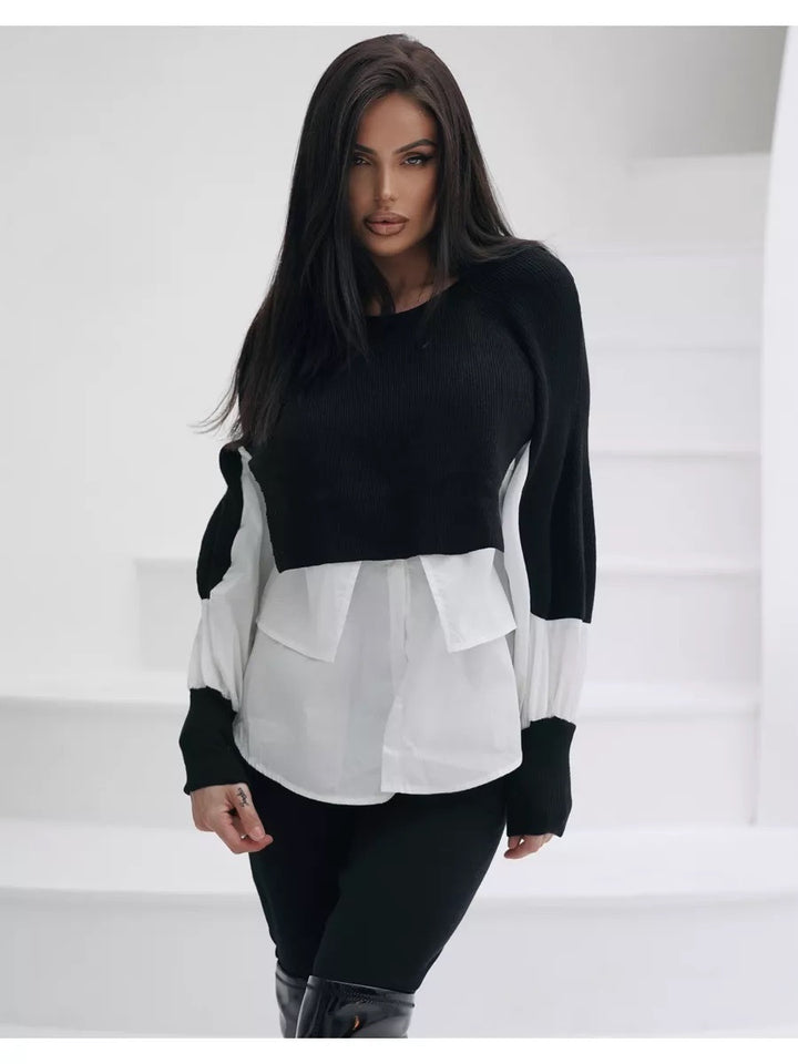 Damen modischer kombinierbarer Pullover Drune