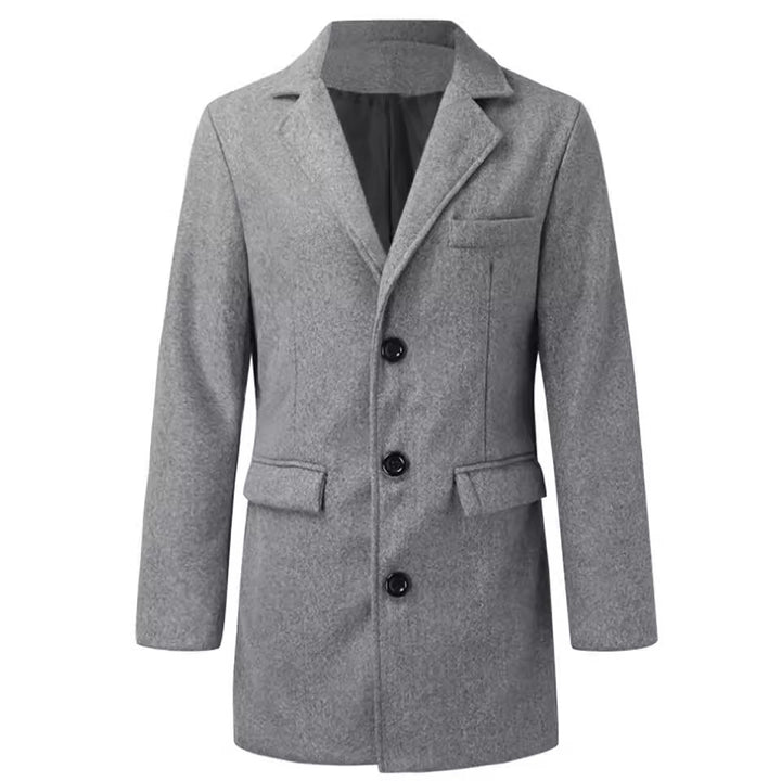 Herren eleganter, klassischer Wollmantel Drune