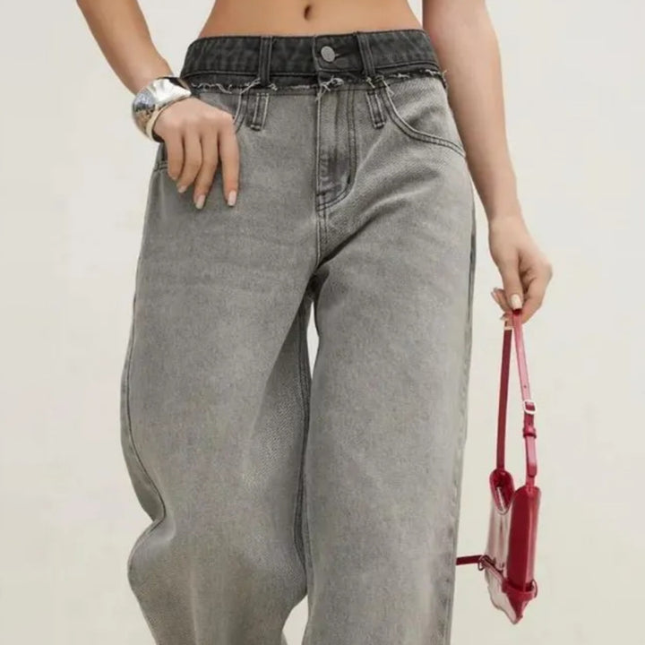 Damen High-Waist Jeanstyl Drune