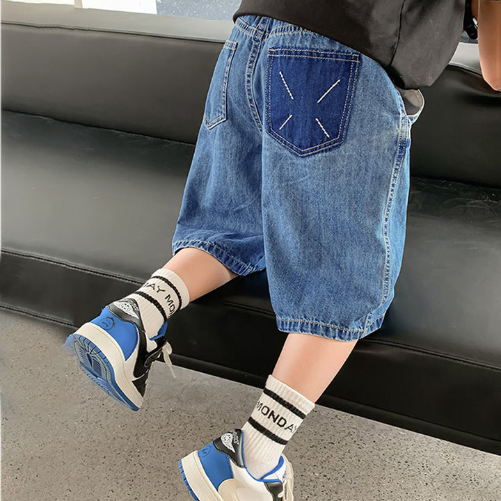 Jungen lässige Denim-Shorts Drune