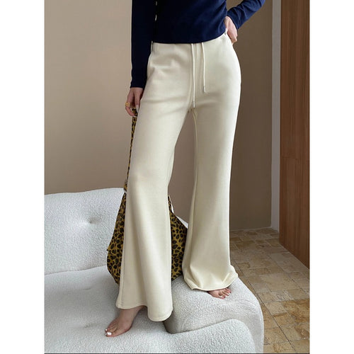 Damen lässige Palazzohose aus komfortablem Baumwollmix Drune