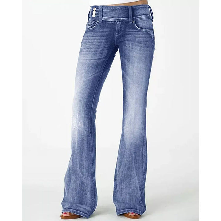 Drune | Beliebte Weinlese Seitenknopf Hohe Taille Skinny Jeans