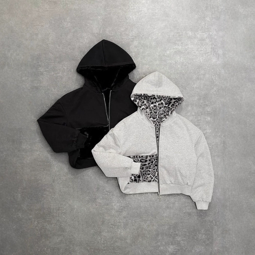 Damen Kapuzenjacke mit tierischem Fleece-Innenfutter und praktischen Taschen Drune