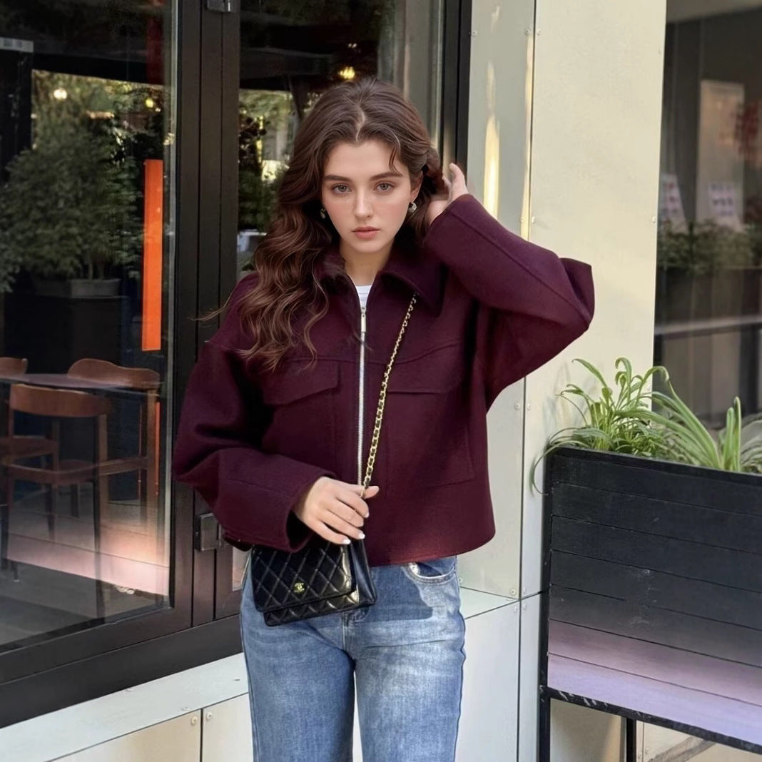 Damen lässige Übergangsjacke mit aufgesetzten Taschen Drune