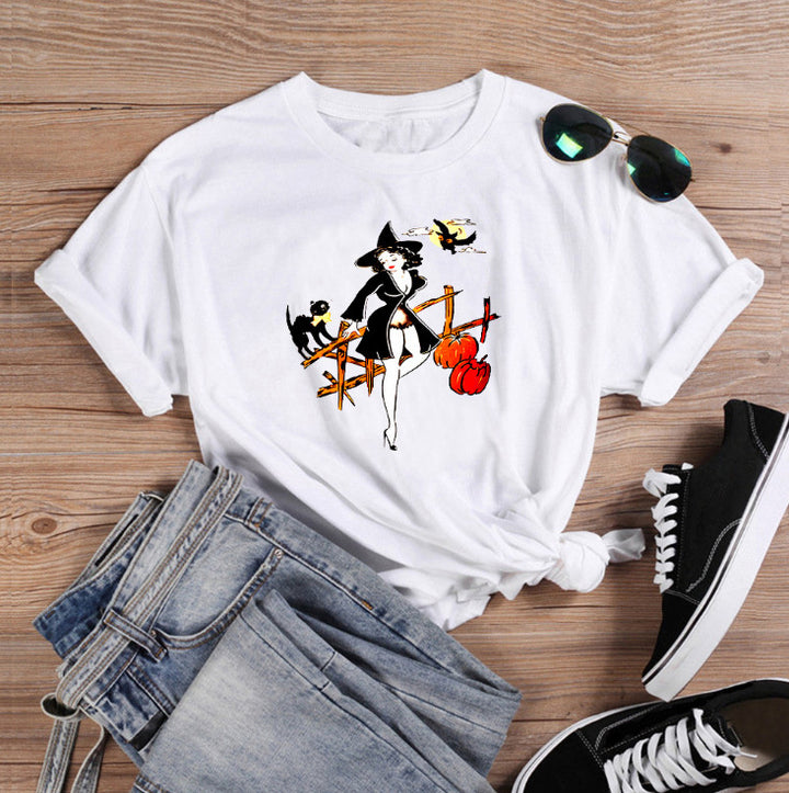 Damen Verspieltes Halloween Grafik T-Shirt Drune