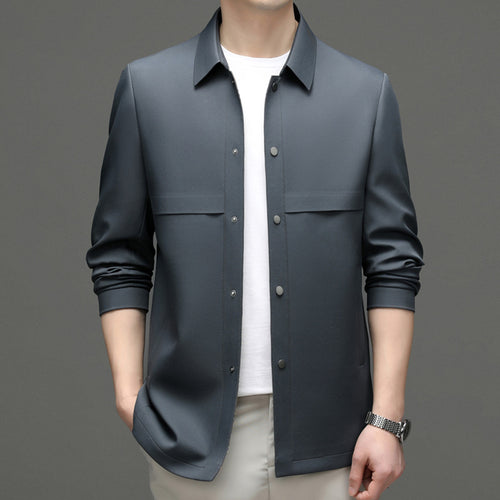 Herren leichte Überjacke mit modischem Schnitt und praktischen Taschen Drune