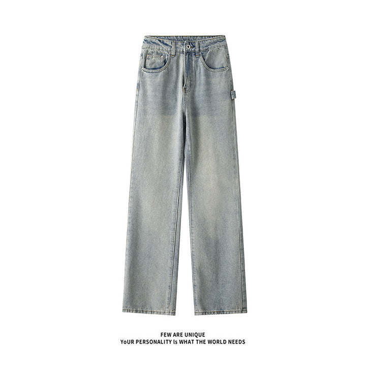 Herren Weitgeschnittene Jeans mit hohem Bund und praktischen Taschen Drune