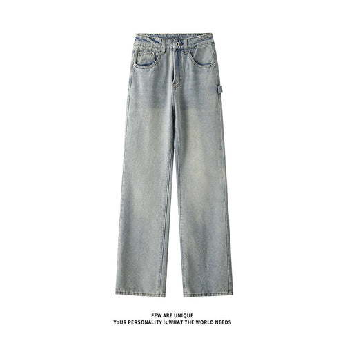 Herren Weitgeschnittene Jeans mit hohem Bund und praktischen Taschen Drune