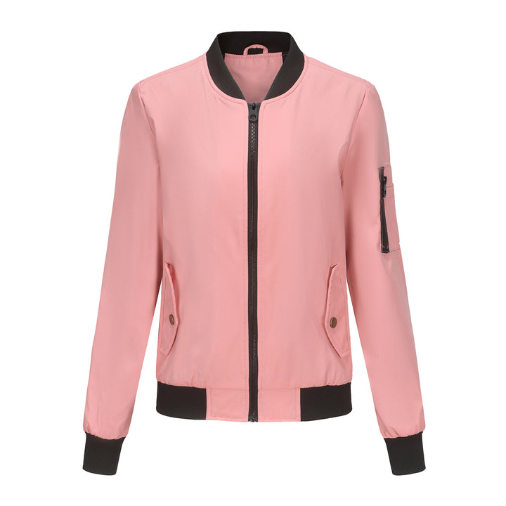 Damen nan leichte Bomberjacke mit Ärmeltasche, kontrastbündchen und sportiver Passform Drune