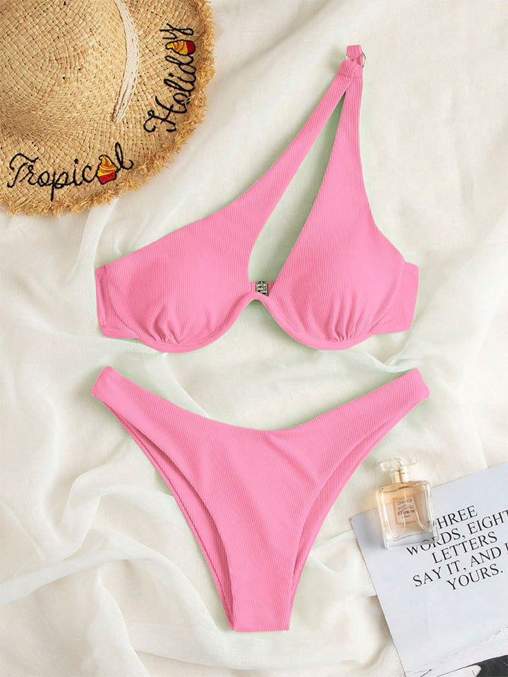 Damen Einseitiger Bikini mit verstellbarem Halter Drune