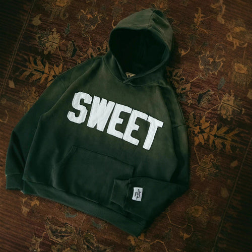 Damen Kapuzenpullover mit kreativem Schriftzug und weichem Innenfutter Drune