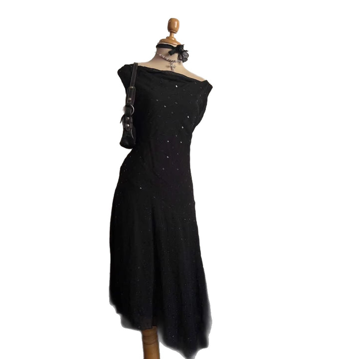 Damen Elegantes Abendkleid mit verführerischen Glitzerakzenten Drune