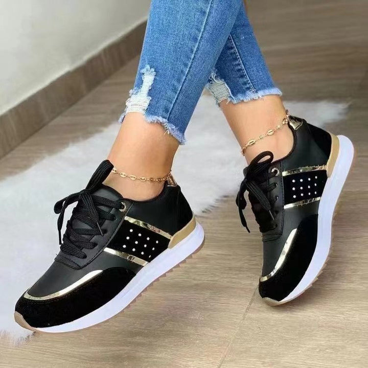 Damen Modische Sneakers mit eleganten Metallic-Akzenten und atmungsaktivem Obermaterial Drune