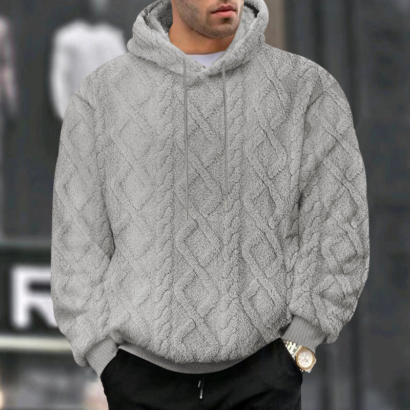 Herren Hoodiekapuzenpullover aus kuscheligem Material mit Struktur Drune