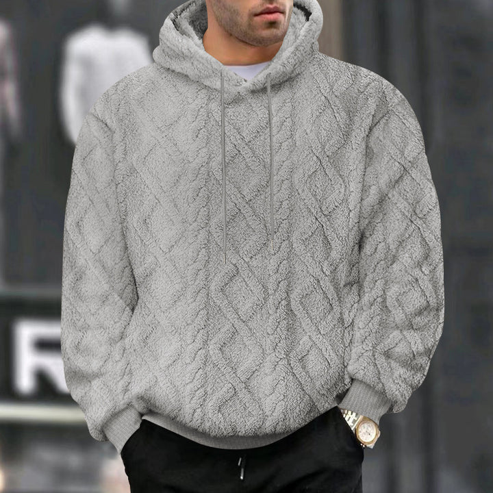 Herren Hoodiekapuzenpullover aus kuscheligem Material mit Struktur Drune