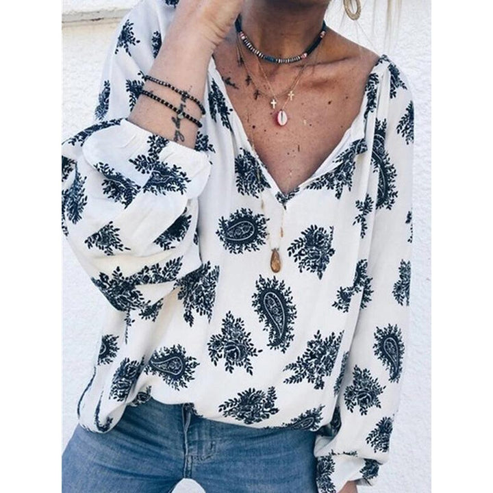 Damen Bluse mit Paisley-Muster und lässigem Schnitt Drune