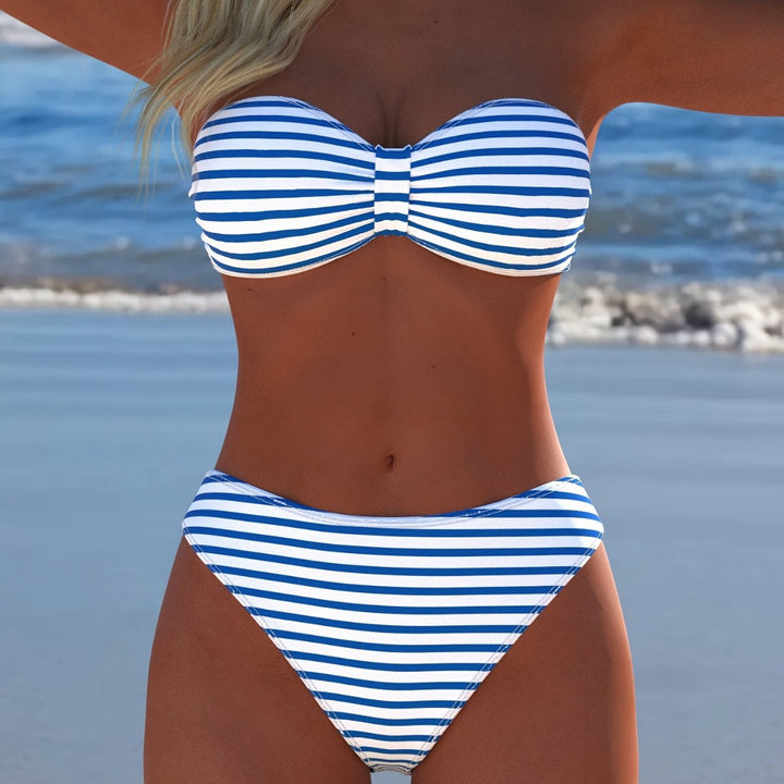 Damen Balconette Bikini mit floralem Design und verstellbaren Trägern Drune