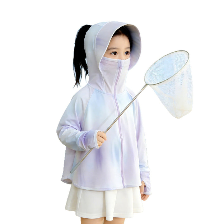 Unisex nan leichte Kinder-Sonnenjacke mit UV-Schutz, Kapuze und wasserabweisendem Funktionsstoff  Drune