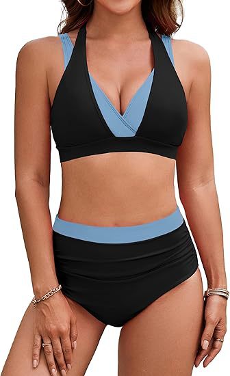 Damen Sport-Bikini mit hohem Bund Drune