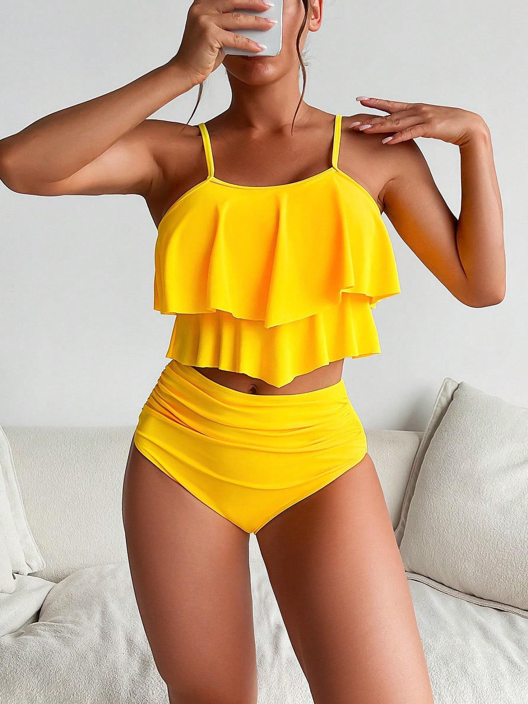 Damen Bikini-Set mit voluminösem Rüschendesign Drune