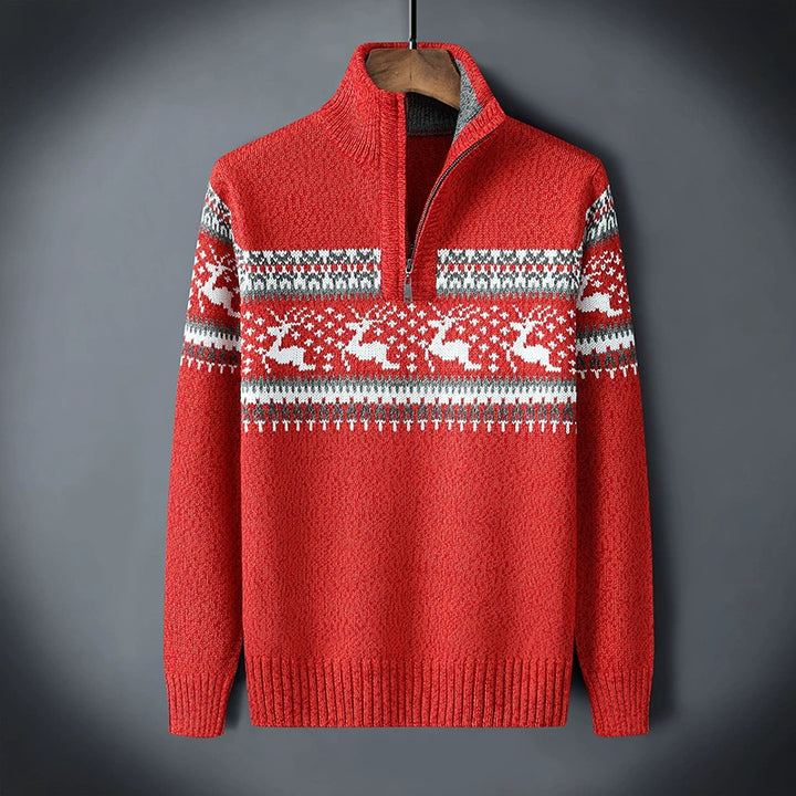 Drune | Strickpullover mit halbem Reißverschluss