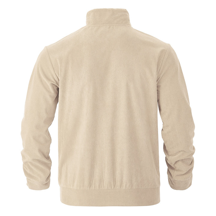Herren lässige Cordjacke mit Kapuze und praktischen Brusttaschen Drune