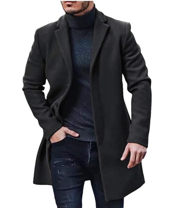 Herren eleganter taillierter Übergangsmantel Drune