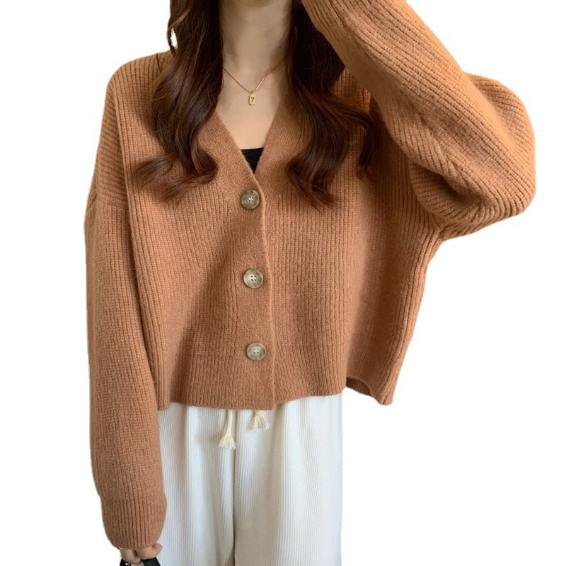 Damen Komfortabler Strickcardigan mit Knopfdetails und feiner Struktur Drune
