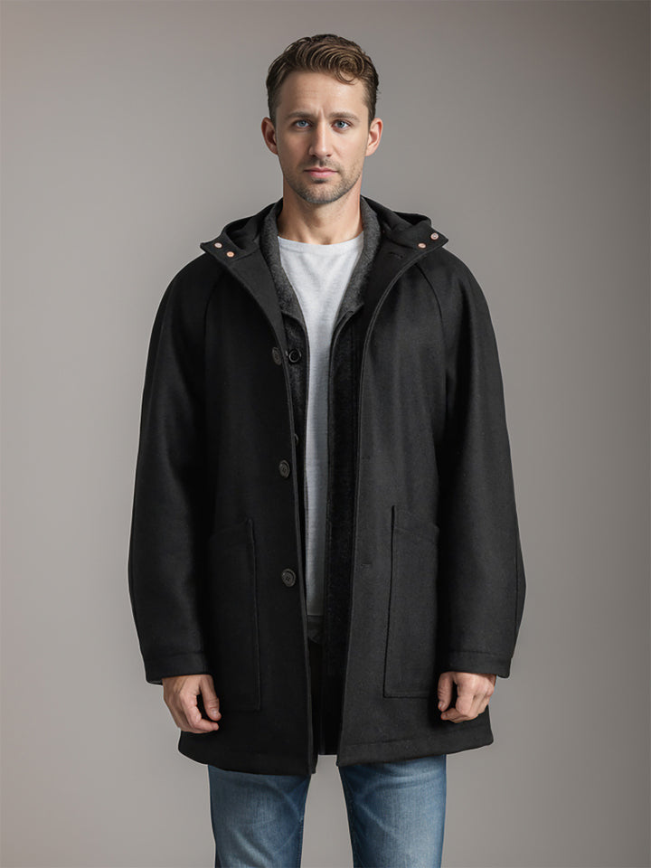 Herren bequeme Alltagsjacke mit kapuze Drune