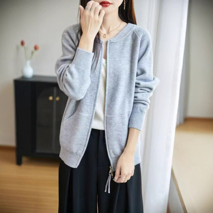 Damen Strickjacke mit Reißverschluss und praktischen Taschen Drune