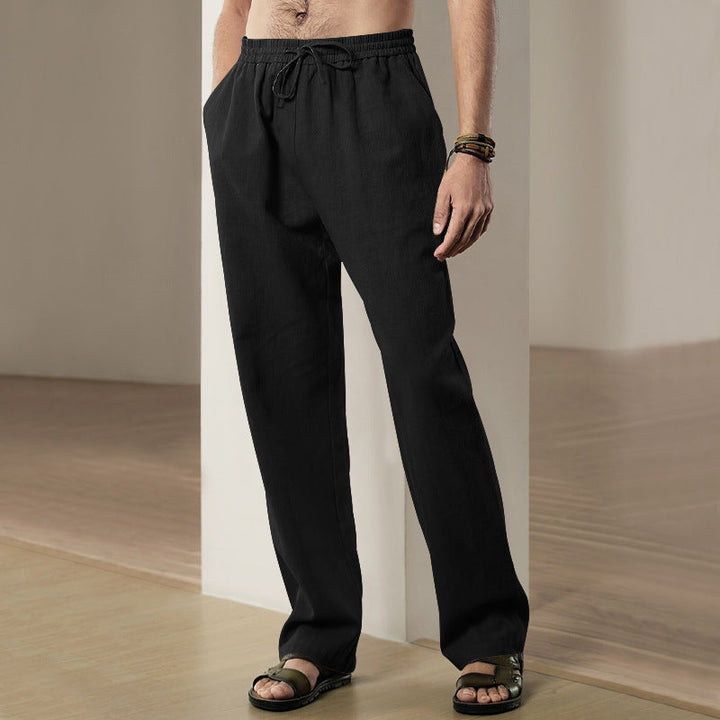 Herren Bequeme Sommerfreizeithose mit elastischem Bund Drune